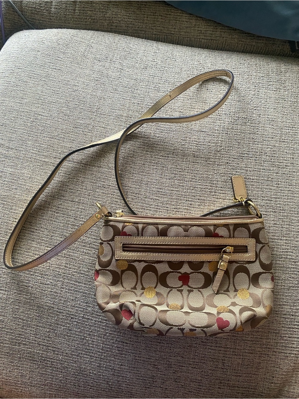 Coach Crossbody with Heart Accents